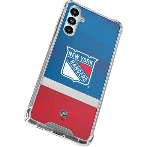 NHL New York Rangers Jersey Galaxy A15 5G Clear Case